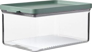 Mepal Käsedose mit Deckel – Luftdichter Kühlschrankbehälter mit Antikondensationseinsatz – 2000 ml auch weiß & schwarz (Prime)