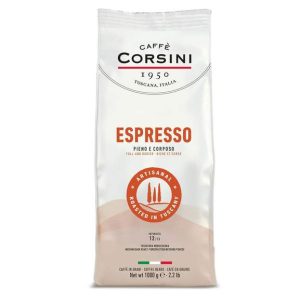 Caffè Corsini – Kaffeebohnen 1 kg Espresso, Klassische Mischung aus Arabica und Robusta, Mittel-dunkle Röstung PRIME SPARABO