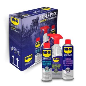 (Prime) D-40 Specialist Fahrrad Pflegeset 3-teilig – Komplettes Set mit Fahrradreiniger, Kettenreiniger & Kettenspray